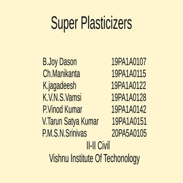 Superplasticizers