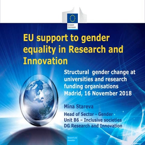 EU support to gender equality in Research and Innovation
