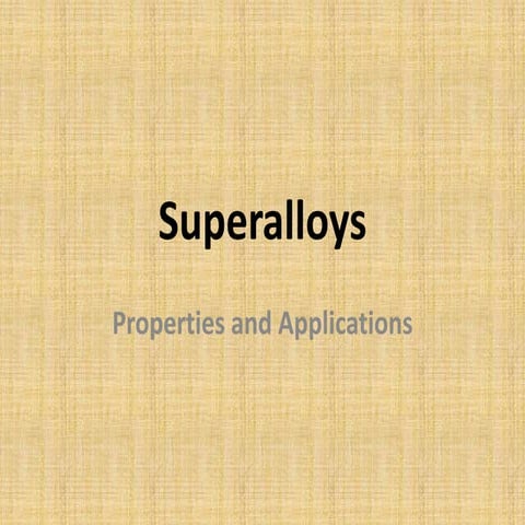 Superalloys