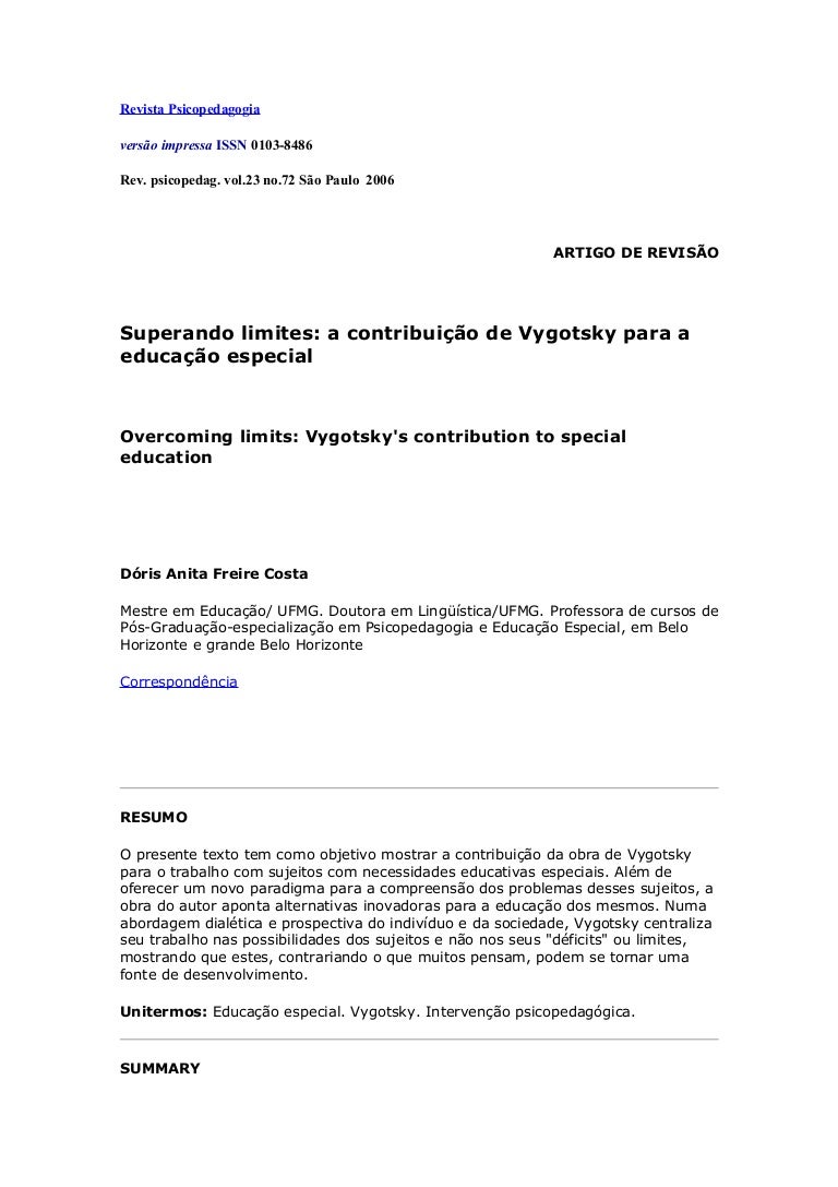 vygotsky ea educação especial