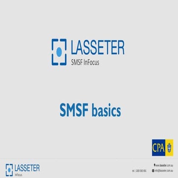 SMSF Basics