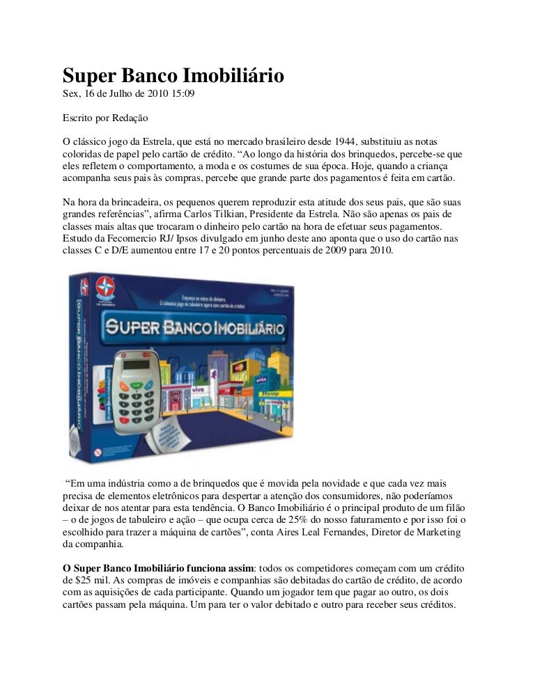 Super banco imobiliário
