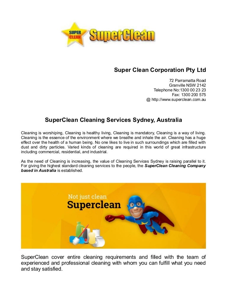 SuperClean Cleaning Services Sydney