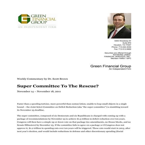 Super Committee To The Rescue