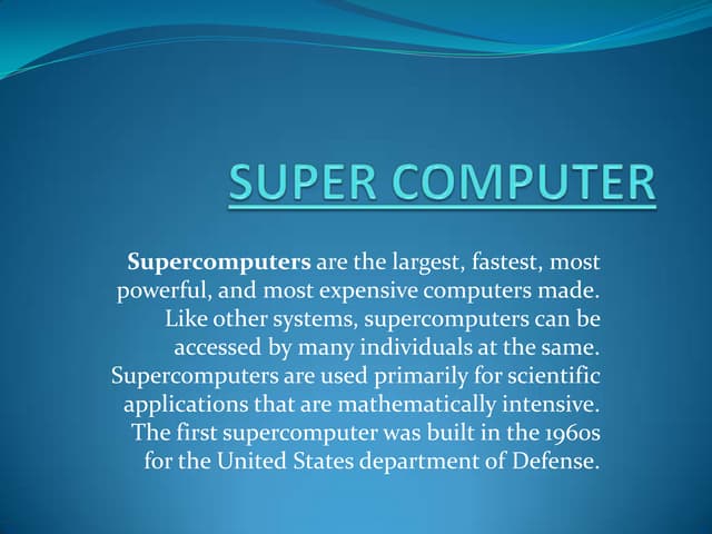 Super computer