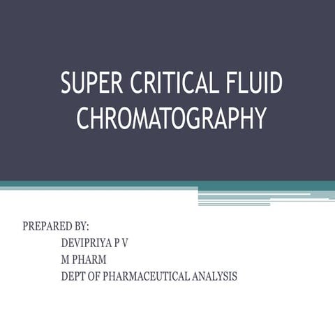 Super critical fluid chromatography