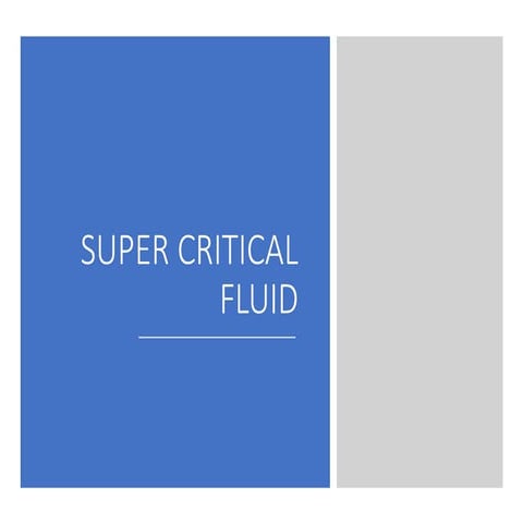 Super critical fluid state SB | PDF