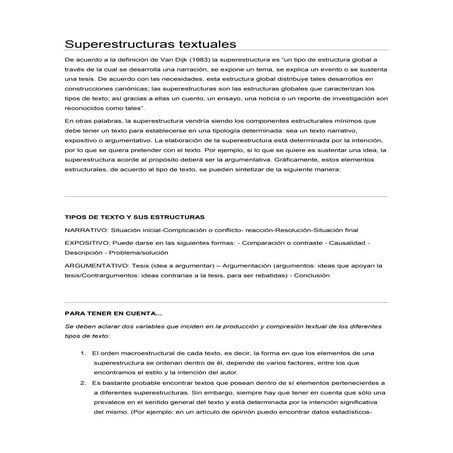 Superestructuras textuales