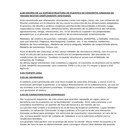 Superestructura y subestructura de un puente