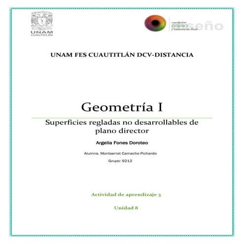 Superficies regladas no desarrollables de plano director