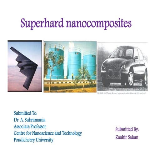 Superhard nanocomposites