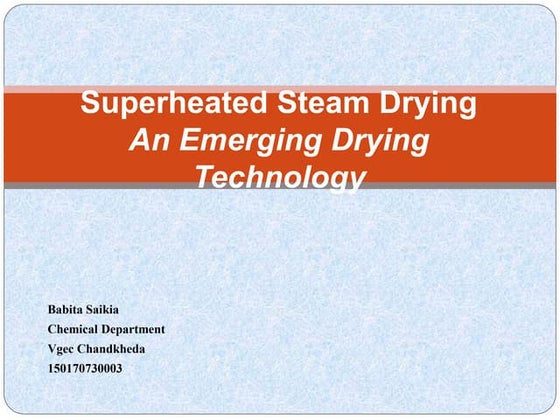 Drying | PPTX | Home Appliances | Home & Garden