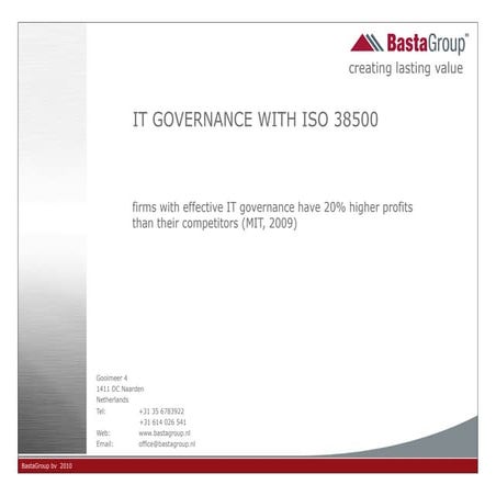 Superior it governance with iso 38500.key