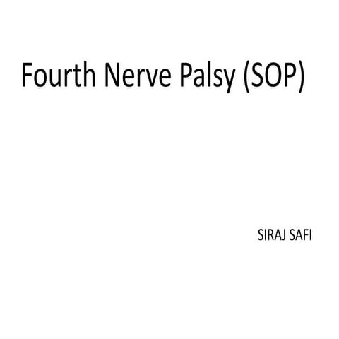 Superior oblique palsy