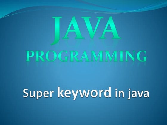 Inheritance in JAVA PPT | PPT
