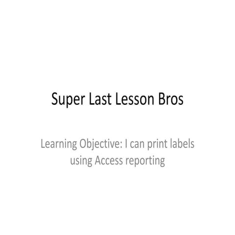 Super last lesson bros