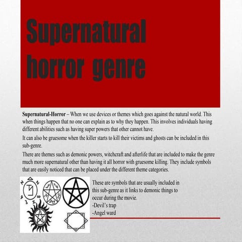 Supernatural  horror  genre