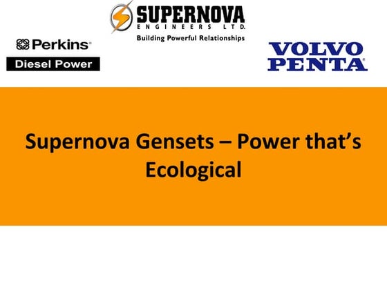 Supernova Genset - Silent Diesel Generator | PPT