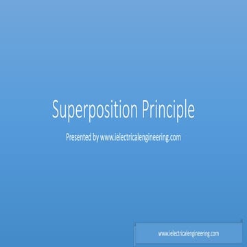 Superposition Principle in Electric Circuit Fundamentals and Electrical Engin...