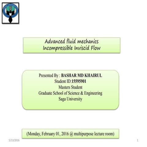 Presentation on Superposition of elementary plane flow By Khairul Bashar