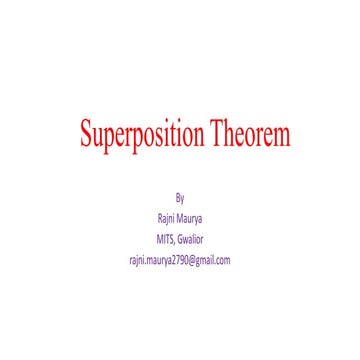 Superposition theorem