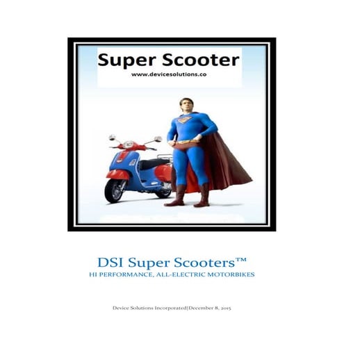 Super Scooter Brochure; Electric Motorcycles; Dec 8 2015