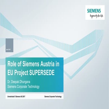 SIEMENS role in the SUPERSEDE project