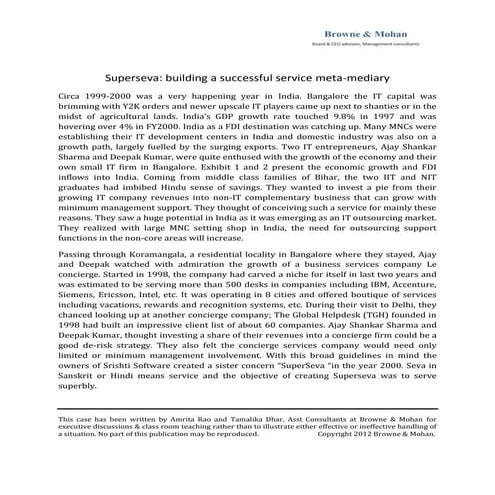 Superseva: Building a successful service business