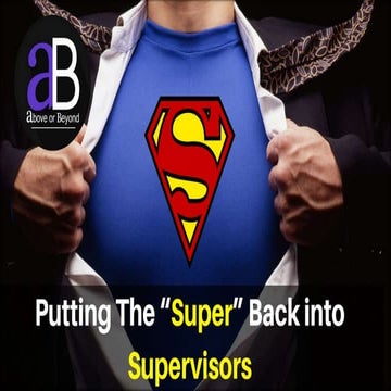 Super supervisor james aug2018