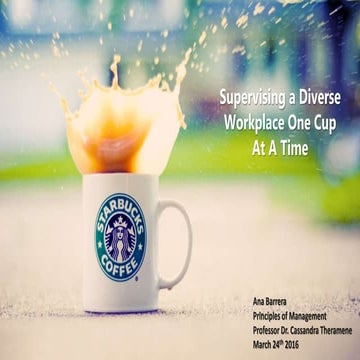 Supervising a Diverse Workplace One Cup At A Time
