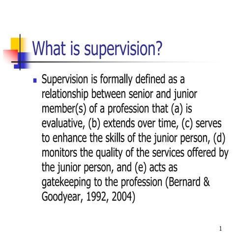 what is supervision...