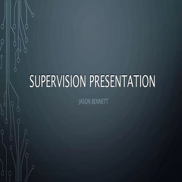 Supervision presentation