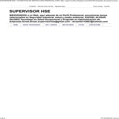 Supervisor hse  elementos d...