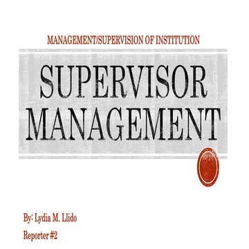 Supervisor Management 
