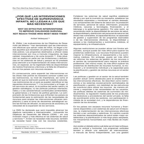 Cómo incrementar coberturas de intervenciones efectivas en Supervivencia infantil 