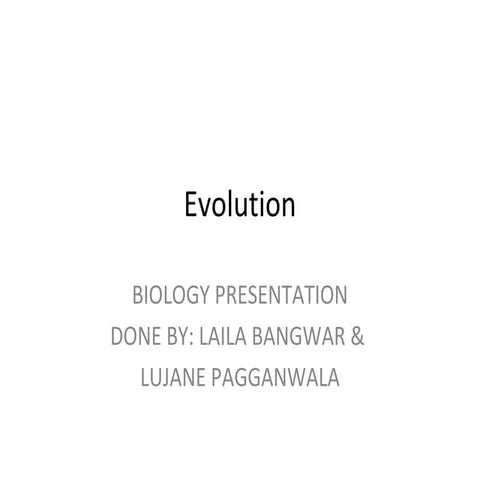 Evolution- Laila Bangwar & Lujane Pagganwala