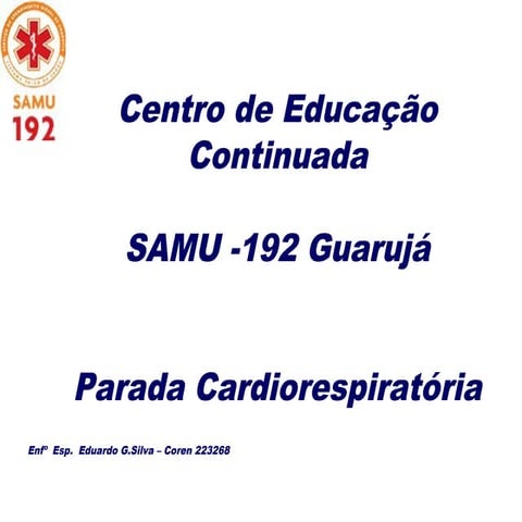 Palestra Parada Cárdiorrespiratória