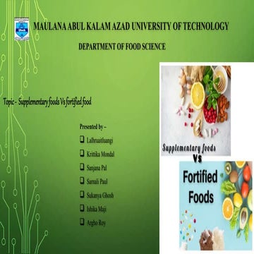 Fortification of food | PPTX