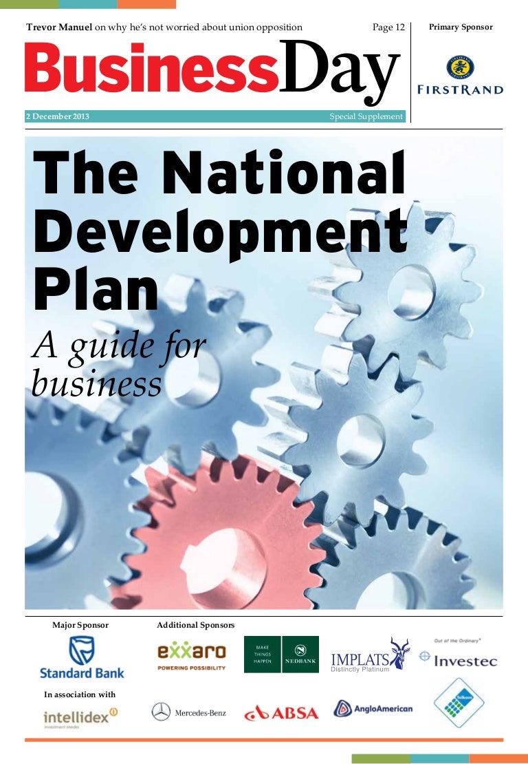 Supplement The National Development Plan ndp A Guide For Busines 