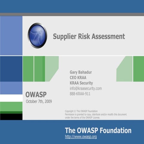 Supplier Risk Assessment