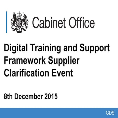 Supplier clarification event 8th December 2015