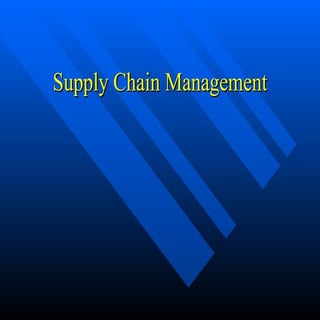 Supply Chain Management