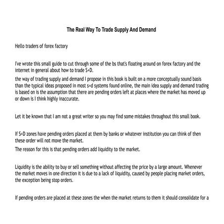 Supply and demand english