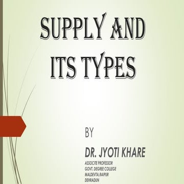 Supply and its types 