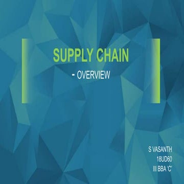 Supply chain   overview