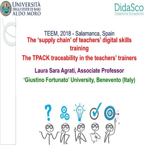 The ‘supply chain’ of teachers’ digital skills training. The TPACK traceabili...