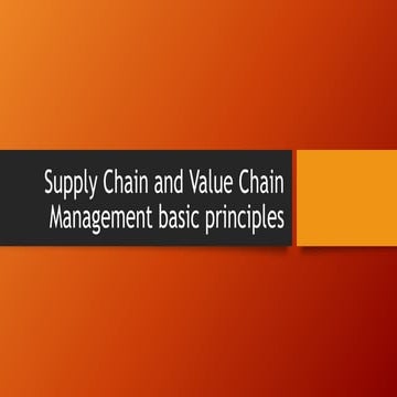 Supply Chain and Value Chain Management basic principles.pptx