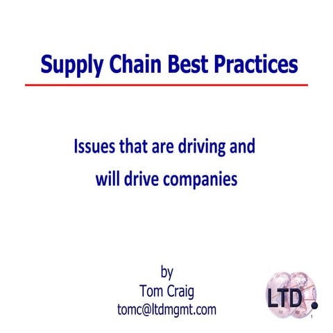 Supply Chain Best Practices
