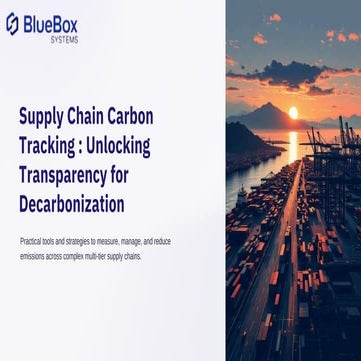Supply Chain Carbon Tracking for Measurable Emission Reduction | PDF