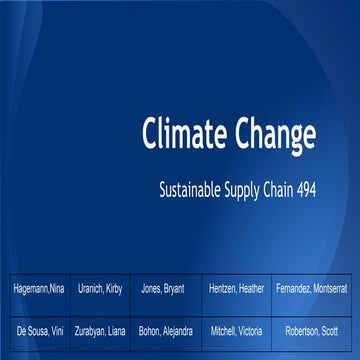 Supply chain climate change